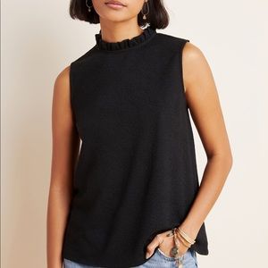 Anthropologie Curtis Ruffle Neck Top NWT